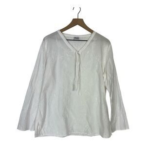 CP Shades Sz M Vintage White Embroidered Top/Tunic